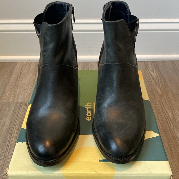 earth West Riverton Boot, Black, Size 9W - Picture 2 of 8